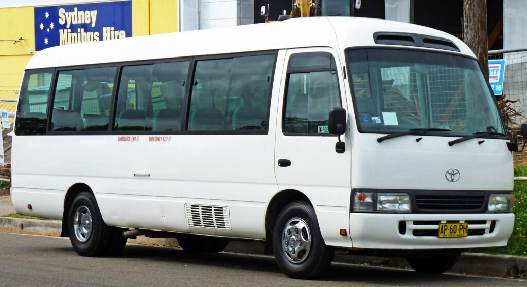 Photo of a Toyota Coaster Bus in Australia